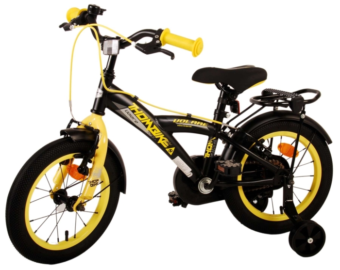 Volare Thombike Kinderfiets - Jongens - 14 inch - Zwart Geel - Twee Handremmen - Afbeelding 14