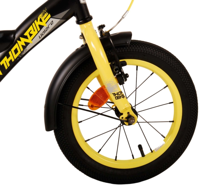 Volare Thombike Kinderfiets - Jongens - 14 inch - Zwart Geel - Afbeelding 5