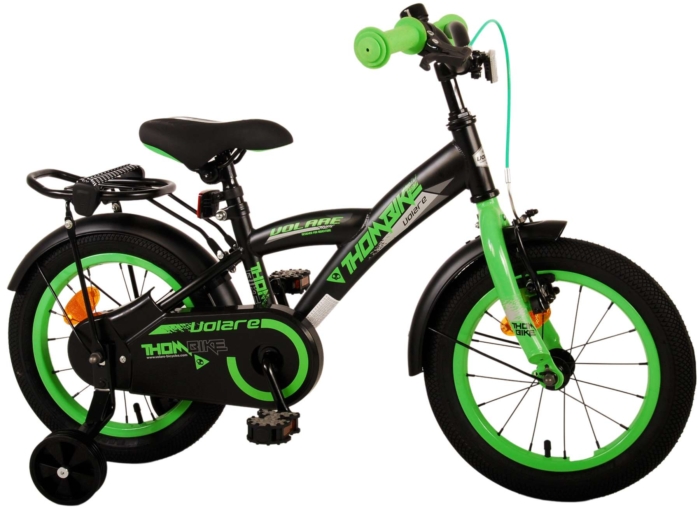 Volare Thombike Kinderfiets - Jongens - 14 inch - Zwart Groen - Afbeelding 2