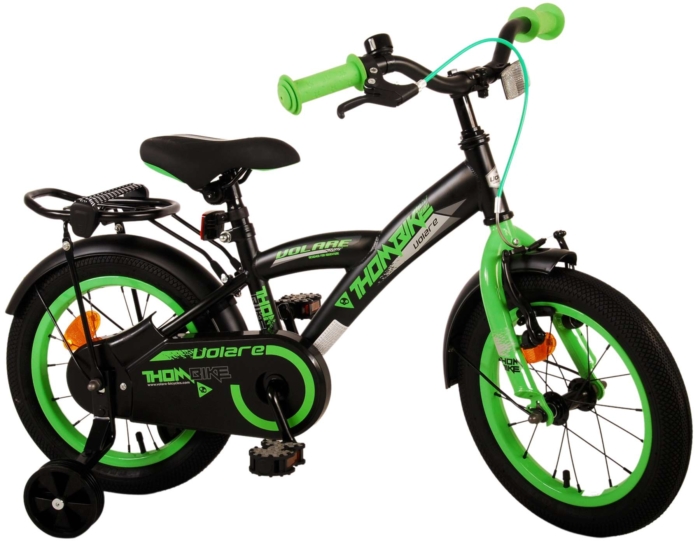 Volare Thombike Kinderfiets - Jongens - 14 inch - Zwart Groen - Afbeelding 3