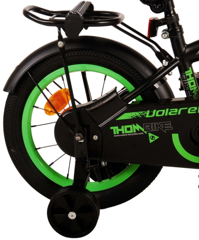 Volare Thombike Kinderfiets - Jongens - 14 inch - Zwart Groen - Afbeelding 4