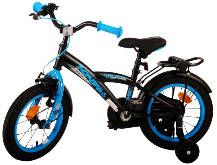 Volare Thombike Kinderfiets - Jongens - 14 inch - Zwart Blauw - Afbeelding 14