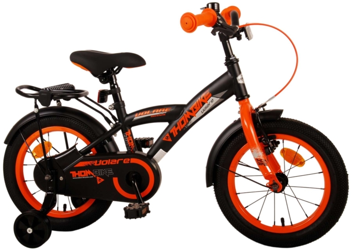 Volare Thombike Kinderfiets - Jongens - 14 inch - Zwart Oranje - Afbeelding 2