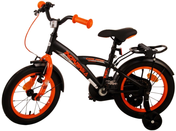 Volare Thombike Kinderfiets - Jongens - 14 inch - Zwart Oranje - Afbeelding 14