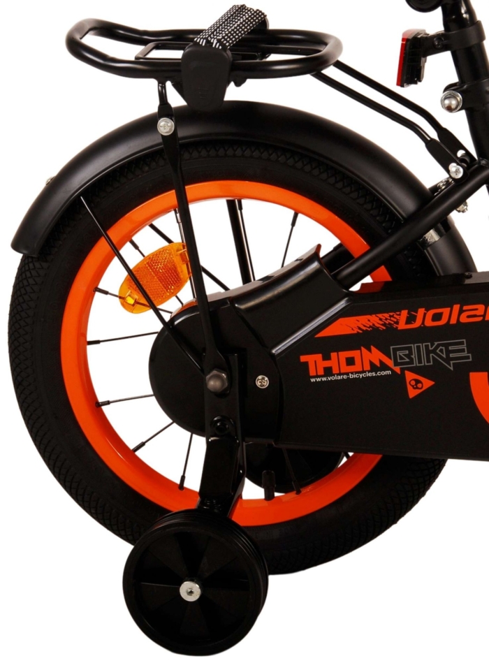 Volare Thombike Kinderfiets - Jongens - 14 inch - Zwart Oranje - Afbeelding 4