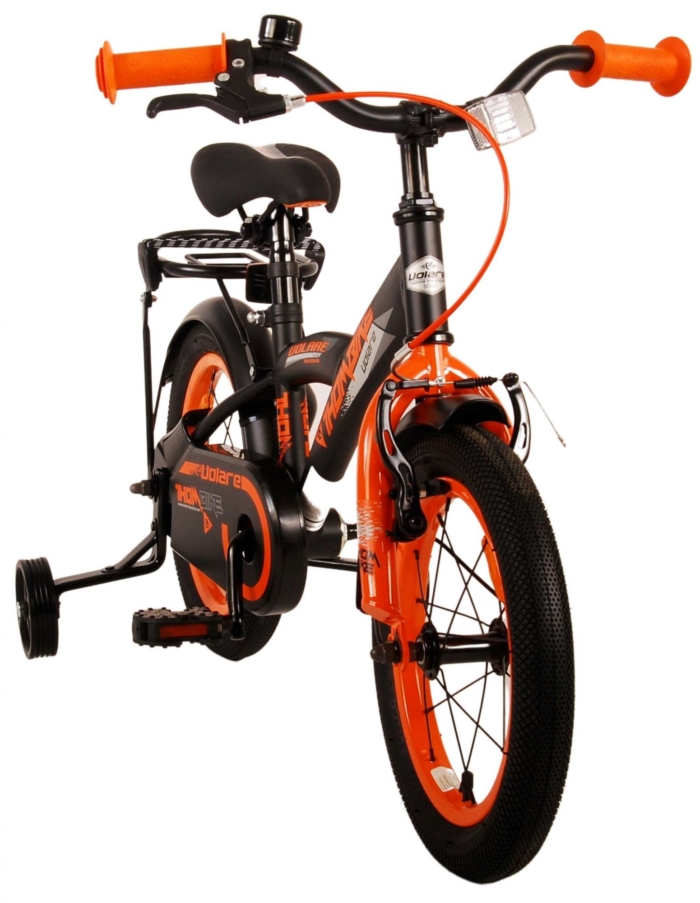 Volare Thombike Kinderfiets - Jongens - 14 inch - Zwart Oranje - Afbeelding 10