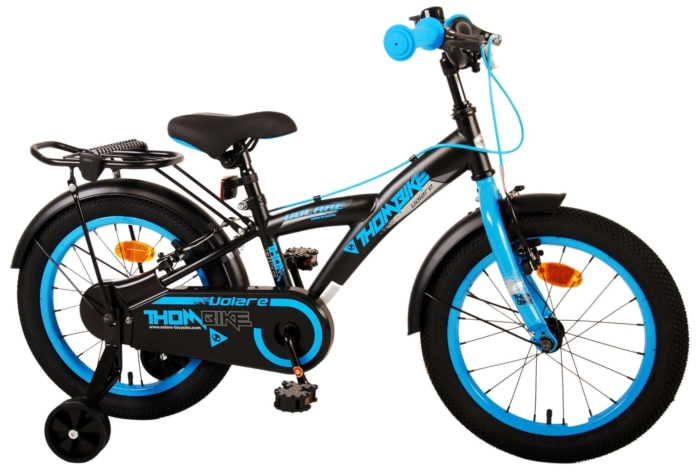 Volare Thombike Kinderfiets - Jongens - 16 inch - Zwart Blauw - Twee Handremmen - Afbeelding 2