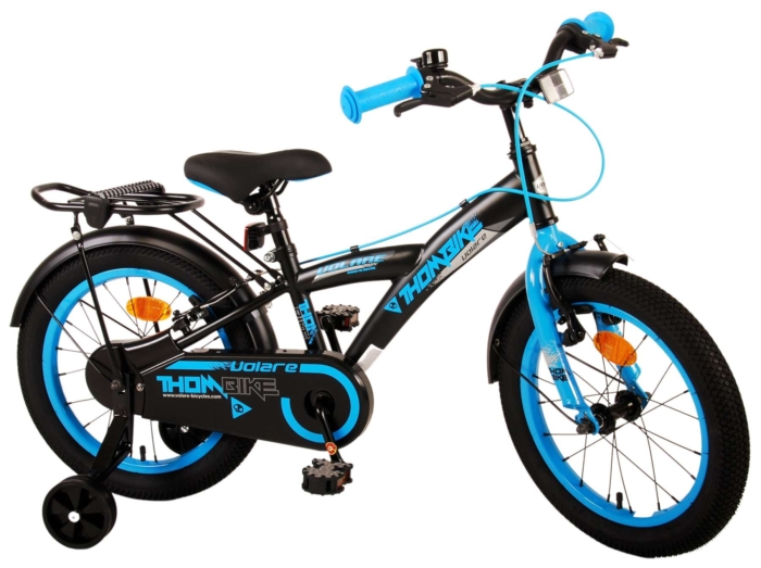 Volare Thombike Kinderfiets - Jongens - 16 inch - Zwart Blauw - Twee Handremmen - Afbeelding 3