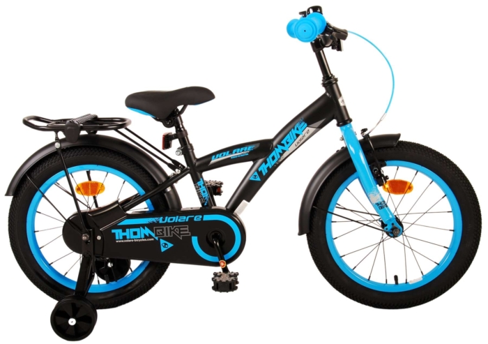 Volare Thombike Kinderfiets - Jongens - 16 inch - Zwart Blauw - Afbeelding 4