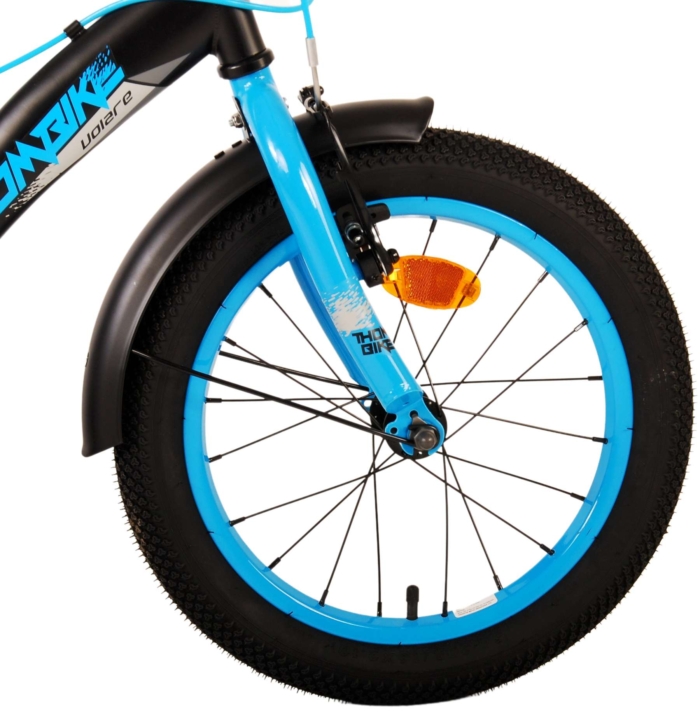 Volare Thombike Kinderfiets - Jongens - 16 inch - Zwart Blauw - Twee Handremmen - Afbeelding 5