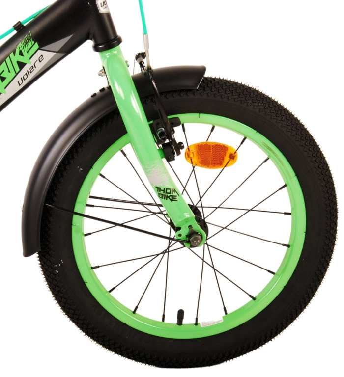 Volare Thombike Kinderfiets - Jongens - 16 inch - Zwart Groen - Twee Handremmen - Afbeelding 5