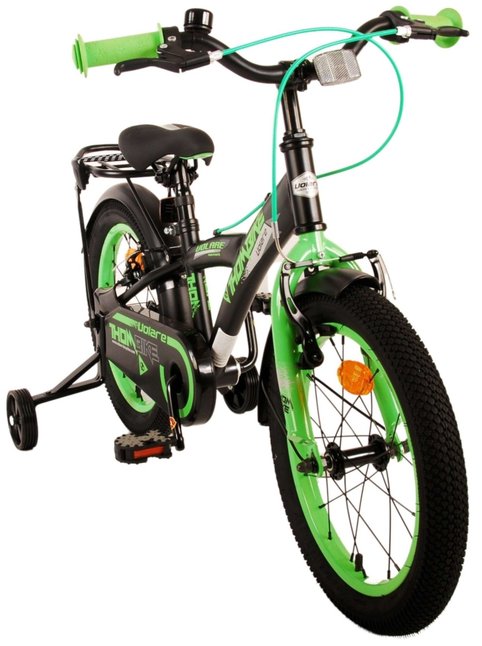 Volare Thombike Kinderfiets - Jongens - 16 inch - Zwart Groen - Twee Handremmen - Afbeelding 10