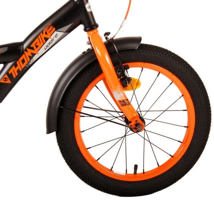 Volare Thombike Kinderfiets - Jongens - 16 inch - Zwart Oranje - Afbeelding 5