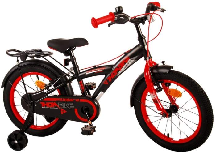 Volare Thombike Kinderfiets - Jongens - 16 inch - Zwart Rood - Twee Handremmen - Afbeelding 3