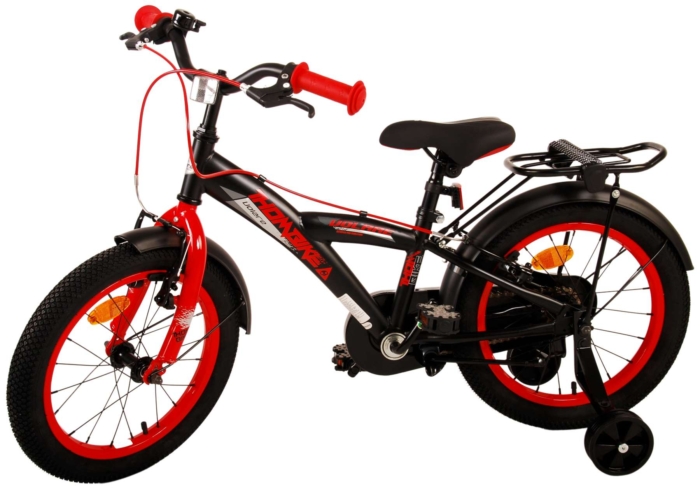 Volare Thombike Kinderfiets - Jongens - 16 inch - Zwart Rood - Twee Handremmen - Afbeelding 14