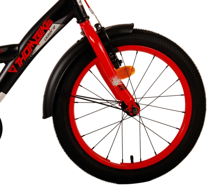 Volare Thombike Kinderfiets - Jongens - 18 inch - Zwart Rood - Afbeelding 5