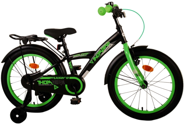 Volare Thombike Kinderfiets - Jongens - 18 inch - Zwart Groen - Afbeelding 2