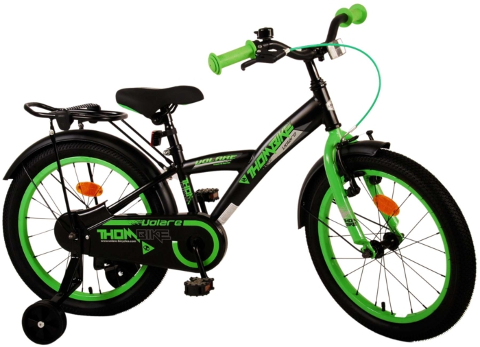 Volare Thombike Kinderfiets - Jongens - 18 inch - Zwart Groen - Afbeelding 3