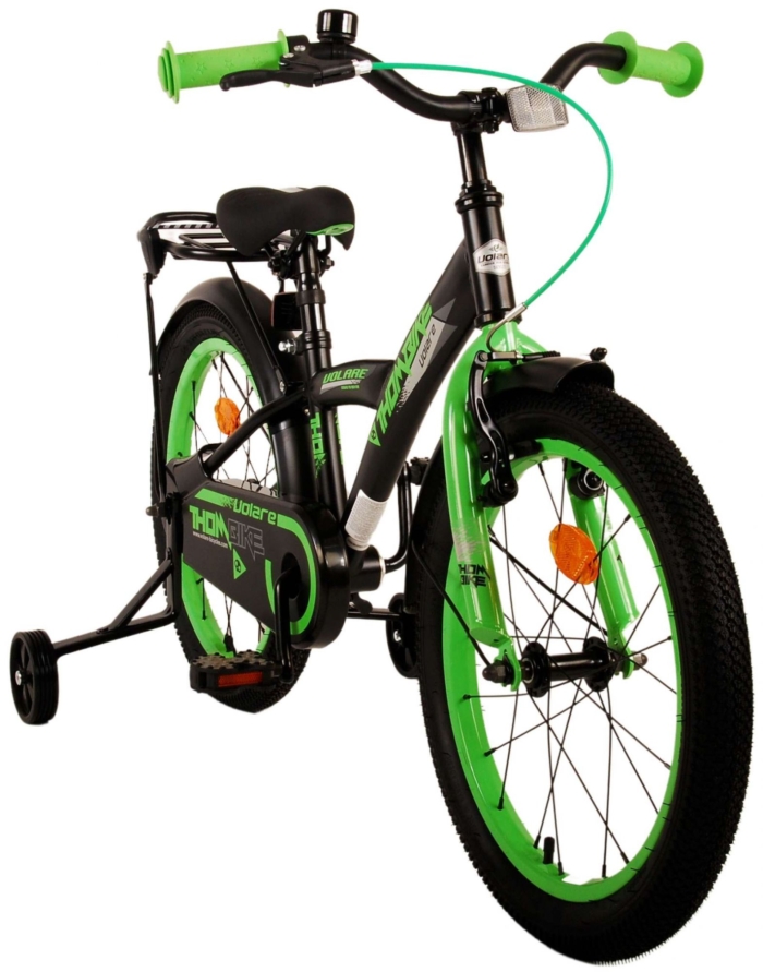 Volare Thombike Kinderfiets - Jongens - 18 inch - Zwart Groen - Afbeelding 10