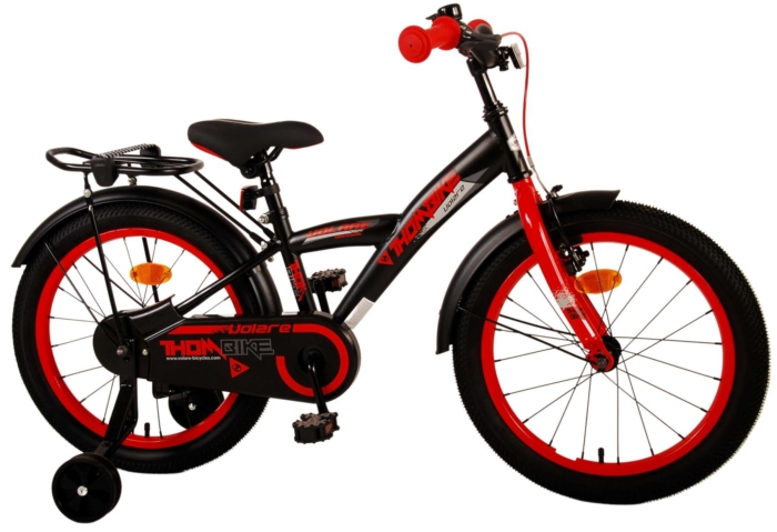 Volare Thombike Kinderfiets - Jongens - 18 inch - Zwart Rood - Afbeelding 2