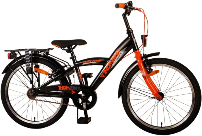 Volare Thombike Kinderfiets - Jongens - 20 inch - Zwart Oranje - Twee Handremmen - Afbeelding 2