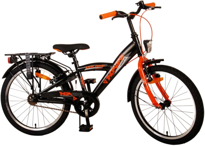 Volare Thombike Kinderfiets - Jongens - 20 inch - Zwart Oranje - Twee Handremmen - Afbeelding 3