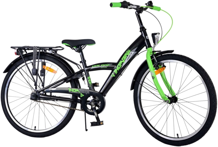 Volare Thombike Kinderfiets - Jongens - 24 inch - Groen Zwart - 3 versnellingen - Afbeelding 2