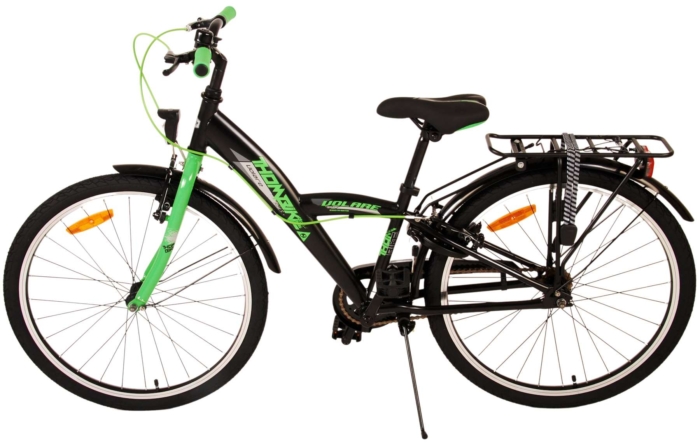 Volare Thombike Kinderfiets - Jongens - 24 inch - Zwart Groen - Twee handremmen - Afbeelding 13