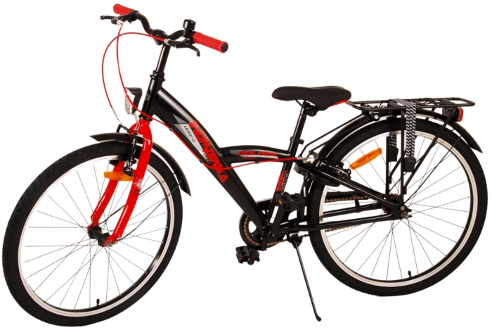 Volare Thombike Kinderfiets - Jongens - 24 inch - Zwart Rood - Twee handremmen - Afbeelding 14