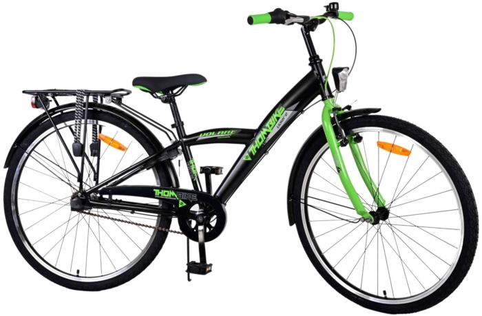 Volare Thombike Kinderfiets - Jongens - 26 inch - Zwart Groen - 3 versnellingen - Afbeelding 2