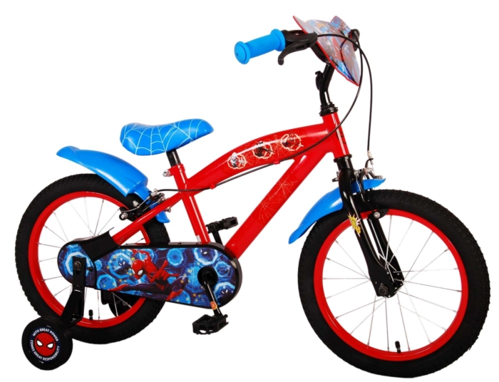 Ultimate Spider-Man Kinderfiets - Jongens - 16 inch - Blauw/Rood - Twee handremmen - Afbeelding 15