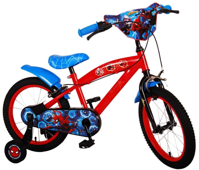 Ultimate Spider-Man Kinderfiets - Jongens - 16 inch - Blauw/Rood - Twee handremmen - Afbeelding 2