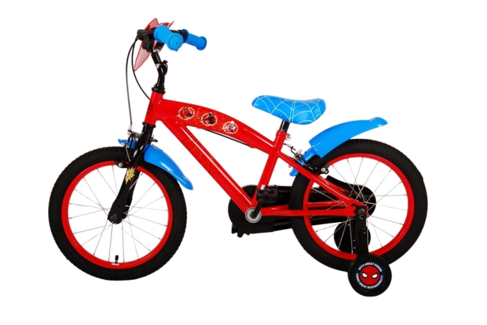 Ultimate Spider-Man Kinderfiets - Jongens - 16 inch - Blauw/Rood - Twee handremmen - Afbeelding 12