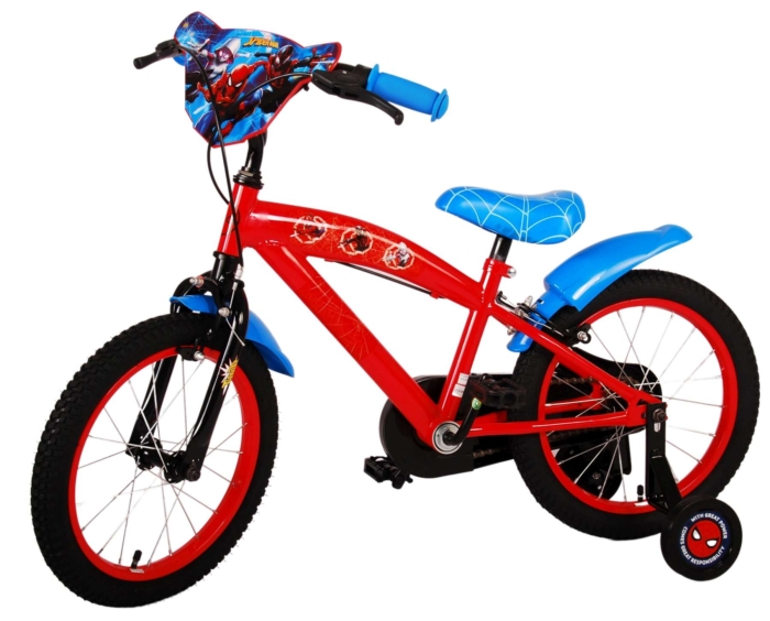 Ultimate Spider-Man Kinderfiets - Jongens - 16 inch - Blauw/Rood - Twee handremmen - Afbeelding 13