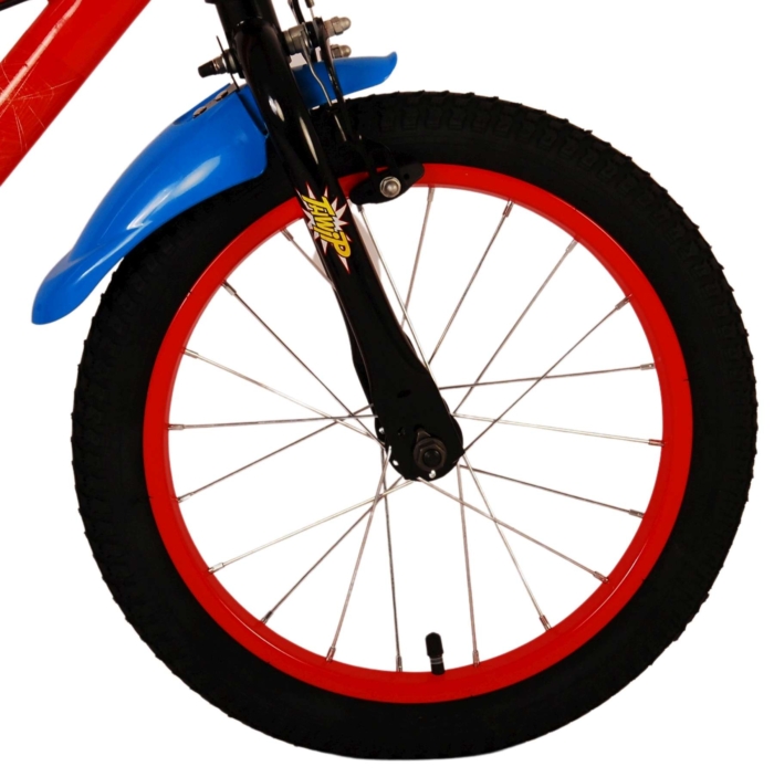 Ultimate Spider-Man Kinderfiets - Jongens - 16 inch - Blauw/Rood - Twee handremmen - Afbeelding 4