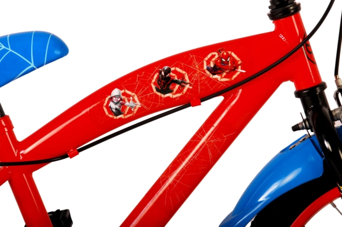 Ultimate Spider-Man Kinderfiets - Jongens - 16 inch - Blauw/Rood - Twee handremmen - Afbeelding 6