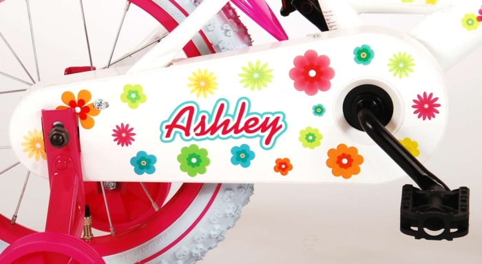 Volare Ashley Kinderfiets - Meisjes - 14 inch - Wit - 95% afgemonteerd - Afbeelding 6