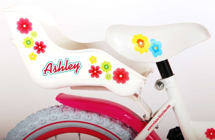 Volare Ashley Kinderfiets - Meisjes - 14 inch - Wit - 95% afgemonteerd - Afbeelding 7