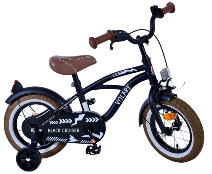 Volare Black Cruiser Kinderfiets - Jongens - 12 inch - Zwart - Afbeelding 10