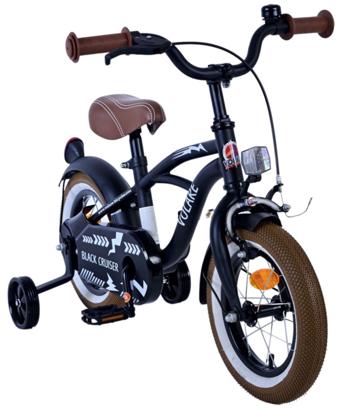 Volare Black Cruiser Kinderfiets - Jongens - 12 inch - Zwart - Afbeelding 5