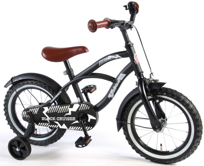 Volare Black Cruiser Kinderfiets - Jongens - 14 inch - Zwart - 95% afgemonteerd - Afbeelding 2