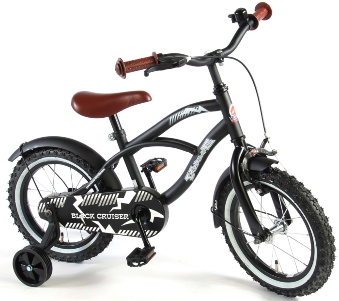 Volare Black Cruiser Kinderfiets - Jongens - 14 inch - Zwart - 95% afgemonteerd - Afbeelding 3