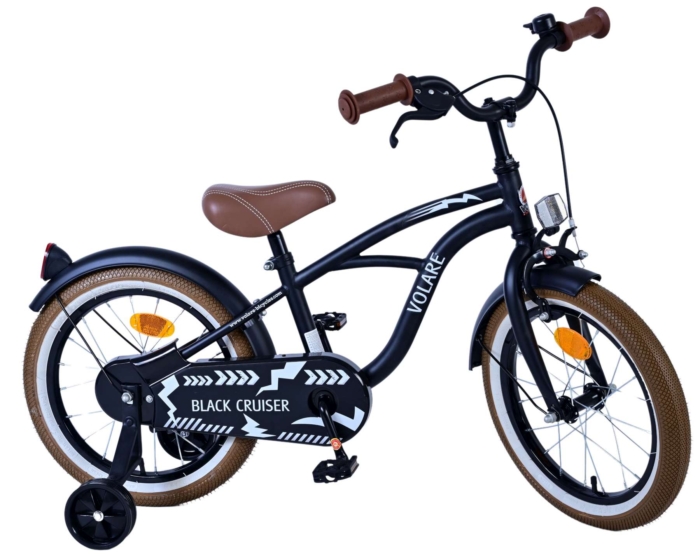 Volare Black Cruiser Kinderfiets - Jongens - 16 inch - Zwart - Afbeelding 10