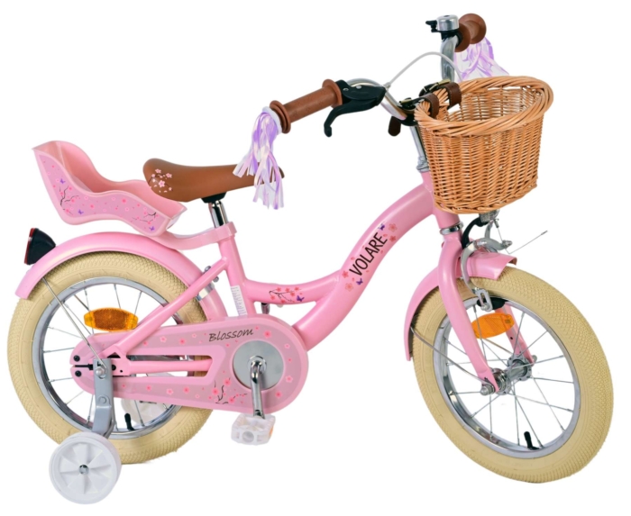 Volare Blossom Kinderfiets - Meisjes - 14 inch - Roze - Afbeelding 10