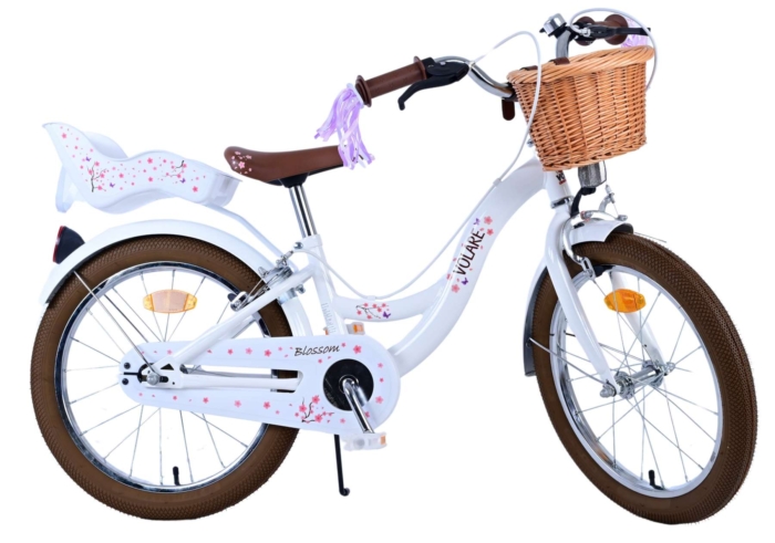 Volare Blossom Kinderfiets - Meisjes - 18 inch - Wit - Twee handremmen - Afbeelding 9