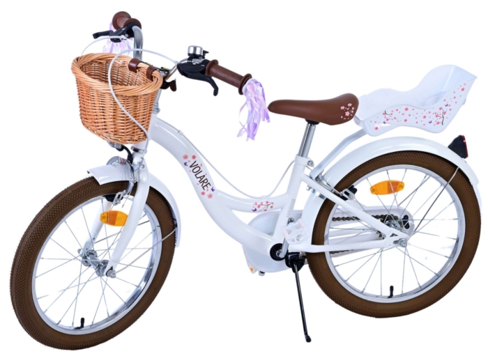 Volare Blossom Kinderfiets - Meisjes - 18 inch - Wit - Twee handremmen - Afbeelding 7