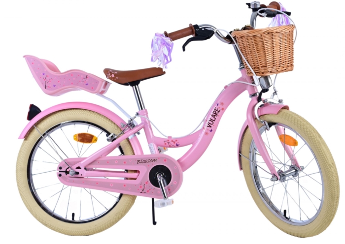 Volare Blossom Kinderfiets - Meisjes - 18 inch - Roze - Twee handremmen - Afbeelding 2