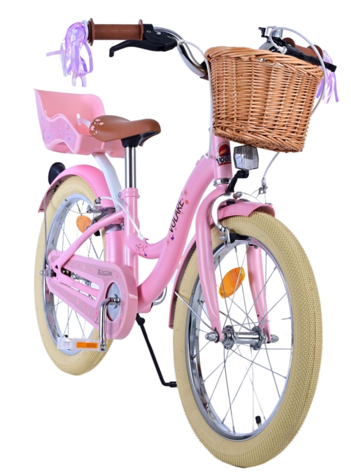 Volare Blossom Kinderfiets - Meisjes - 18 inch - Roze - Twee handremmen - Afbeelding 6