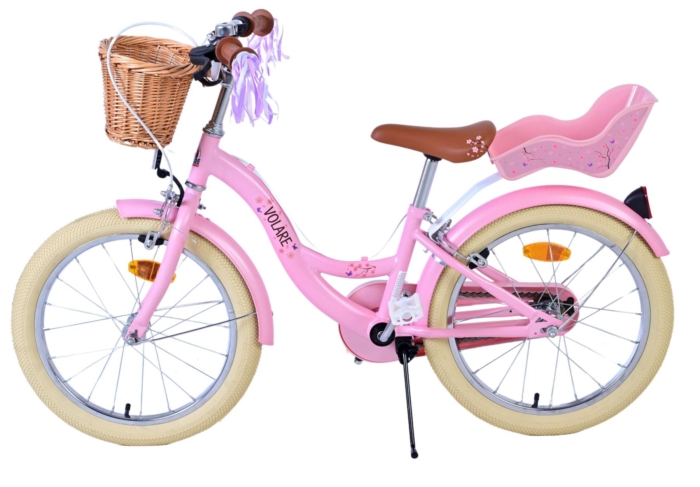 Volare Blossom Kinderfiets - Meisjes - 18 inch - Roze - Twee handremmen - Afbeelding 8