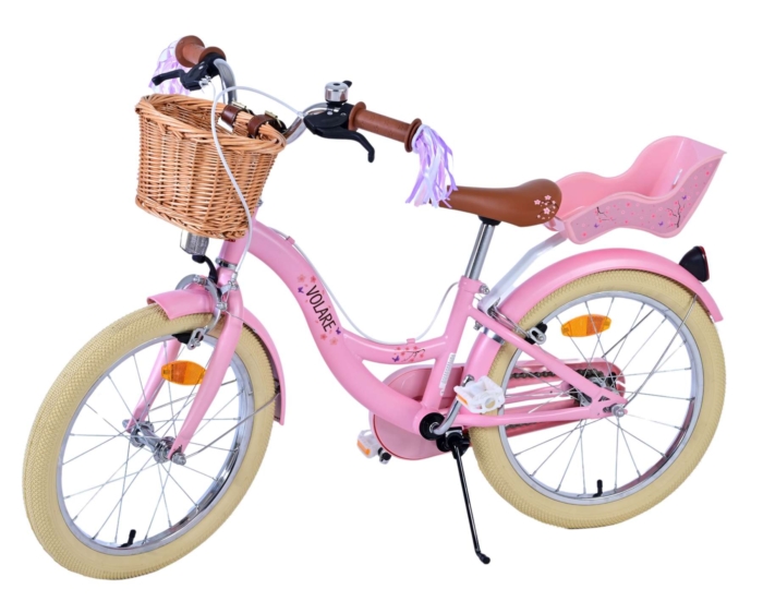 Volare Blossom Kinderfiets - Meisjes - 18 inch - Roze - Twee handremmen - Afbeelding 9